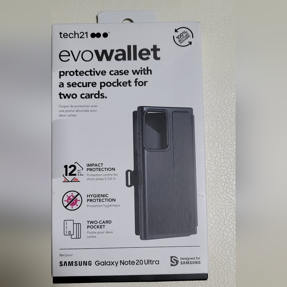 Tech21 Evo Wallet Case for Samsung Galaxy Note20 Ultra - Black